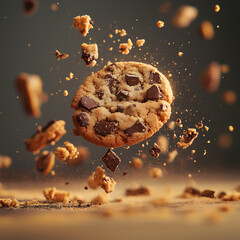 Cookie aux pépites de chocolat en éclats