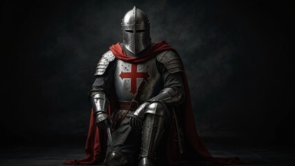 Fototapeta premium sad helpless knight
