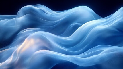 Obraz premium Abstract Flowing Lines in Icy Tones for New Year. Generative AI