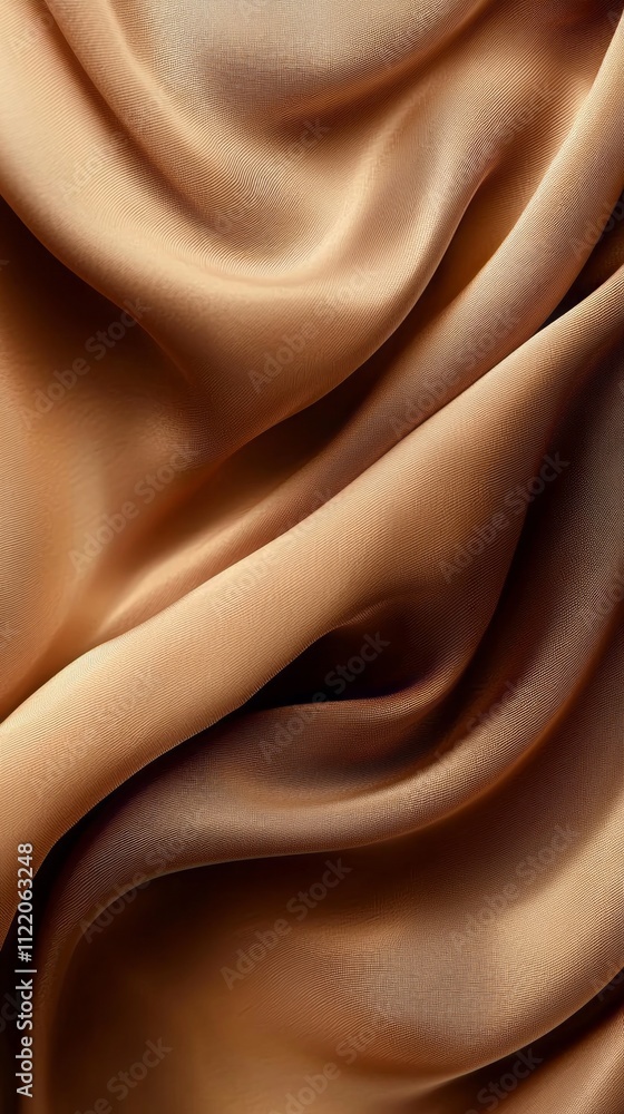Aufkleber Rich mocha hues flow seamlessly, creating an enchanting display of smooth, textured fabric that invites exploration and aesthetic pleasure