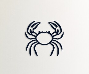 Obraz premium Simple line art illustration of a crab. (2)