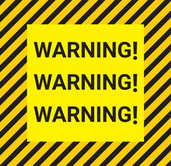 Black and yellow diagonal line striped. Blank vector illustration warning background. Hazard caution sign. Warning pattern icon vector isolated on white background. warning banner.