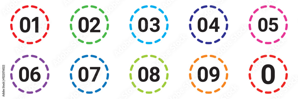 Poster set of different colours bullet points. save to library download preview preview crop find similar f