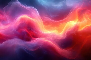 Obraz premium flowing energy background with dynamic patterns and luminous colors, illustrating the concept of movement and vitality in an abstract artistic expression