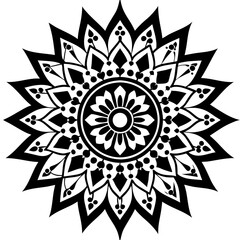 Traditional Mandala Silhouettes.