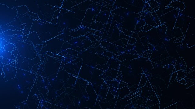 Abstract Tech Finance Fintech 3D Background Abstract Pixel Pattern. geometric figures dots Business Tech Science Geometric stripe line art Backdrop. for business, finance, research, tech and science