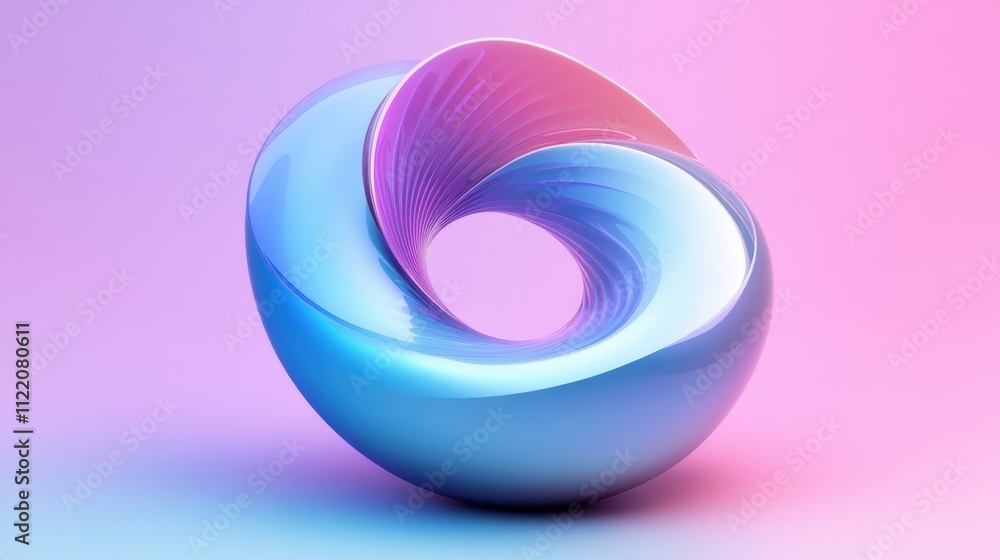 Poster this 3d abstract mockup showcases fluid curves and vibrant colors, offering a modern design with amp