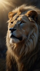 Fototapeta premium leon dorado rey de la selva