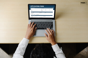 Online application form for modish registration on the internet website