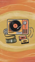 Retro bauhaus cover a4  template