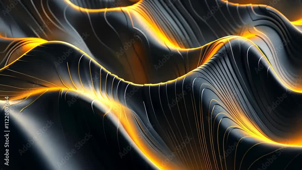 Aufkleber waves of light and shadow create a mesmerizing dance of color and texture in an abstract composition