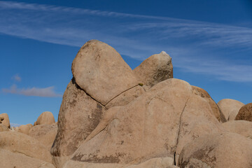 Weathered Granitic Rocks. White Tank Quartz Monzonite. White Tank Campground,Joshua Tree National Park, California geology. Mojave Desert