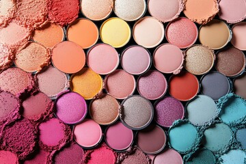 Colorful crushed eyeshadow makeup palette