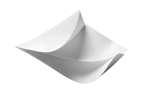 white paper plane isolated isolated on white background