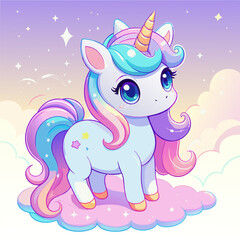 a cartoon image of a unicorn 