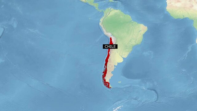 Chile Map Zooming In. Exploring the Details of the Chile Map