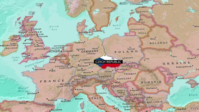 Czech Republic Map Zooming In. Exploring the Details of the Czech Republic Map
