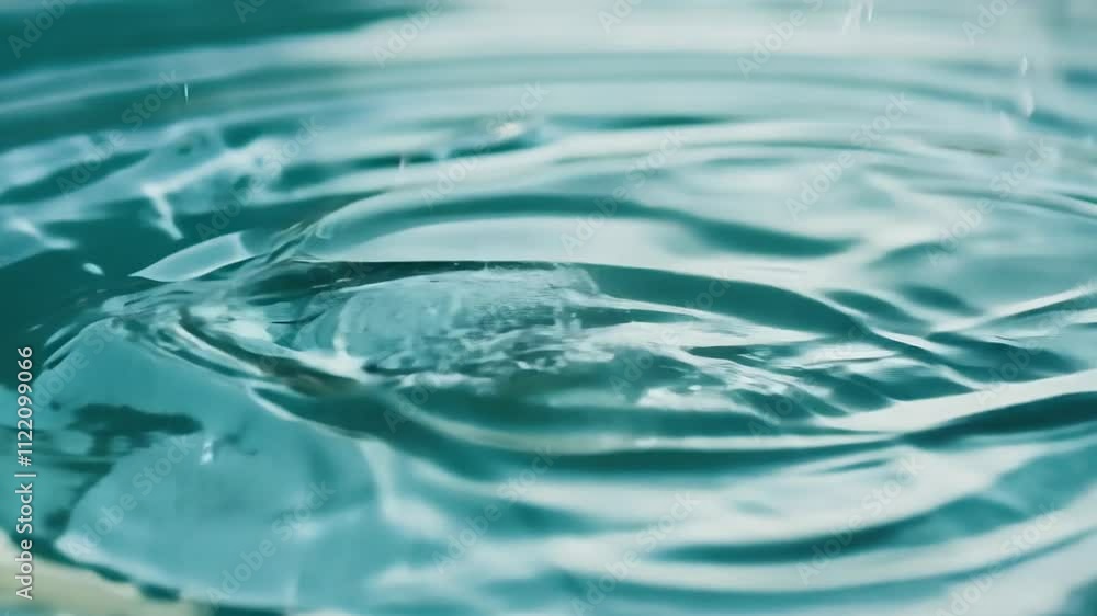 Poster captivating water ripples create mesmerizing patterns in a serene natural setting on a sunny afterno