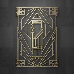 Minimal 20s geometric design poster, vector template with primitive shapes elements, modern hipster style