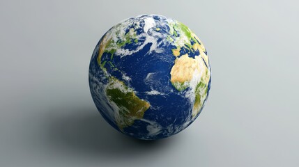 Fototapeta premium A globe representing Earth's diverse landscapes.