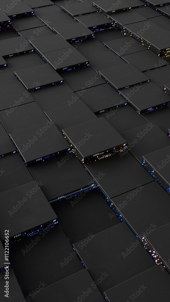 Poster 3d abstract technology background. 3d rendering illustration not ai