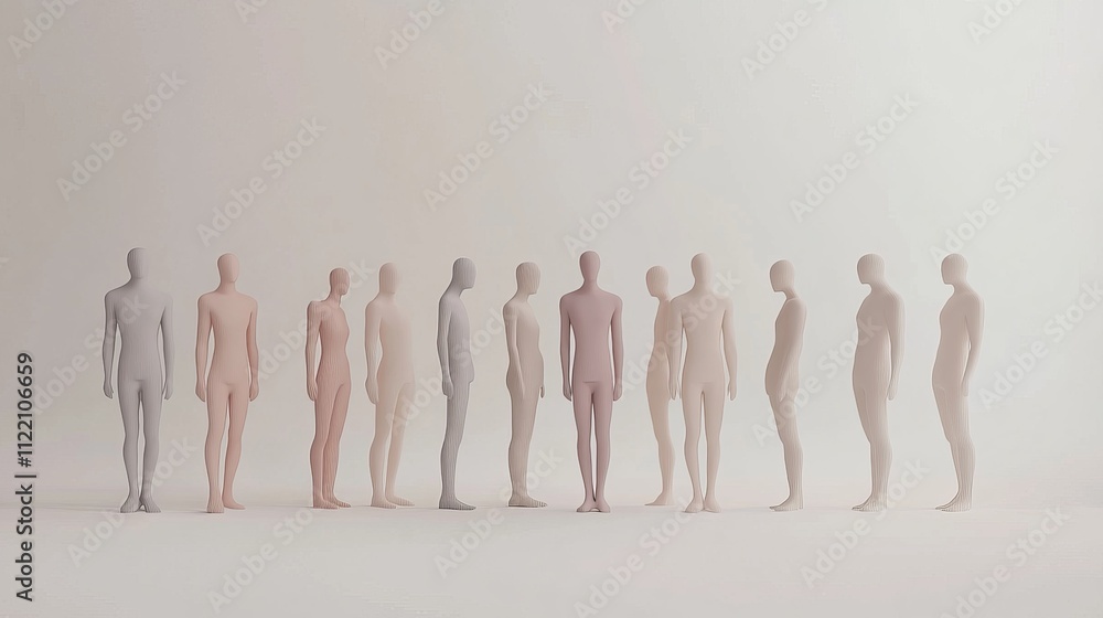 Poster abstract figures reflecting diversity and unity.