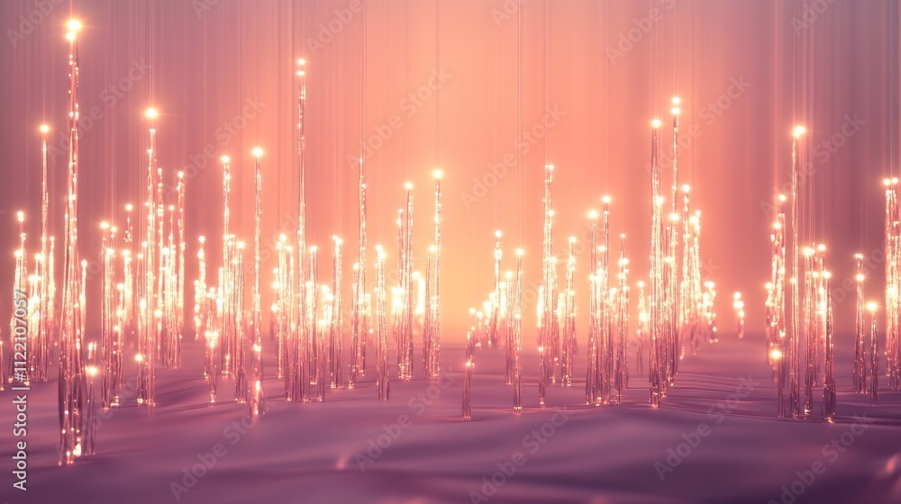 Aufkleber abstract illumination with glowing light structures.