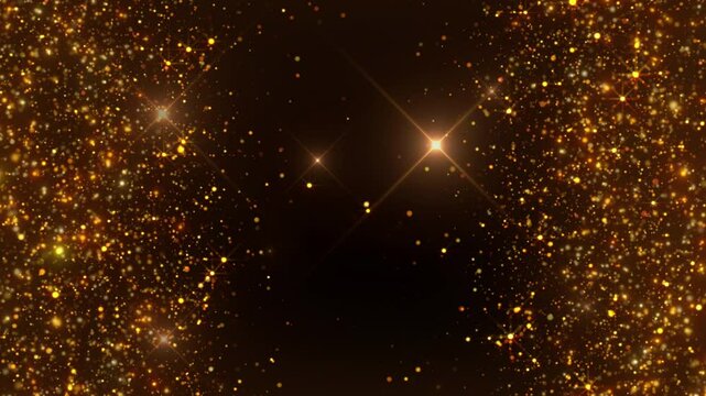gold sparkles particles stars background video