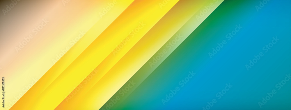 Poster Dynamic shadow lines with gradient colors geometric background