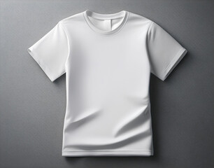 White T-shirt on a light gray background 
