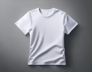 T-shirt white on a light gray background 