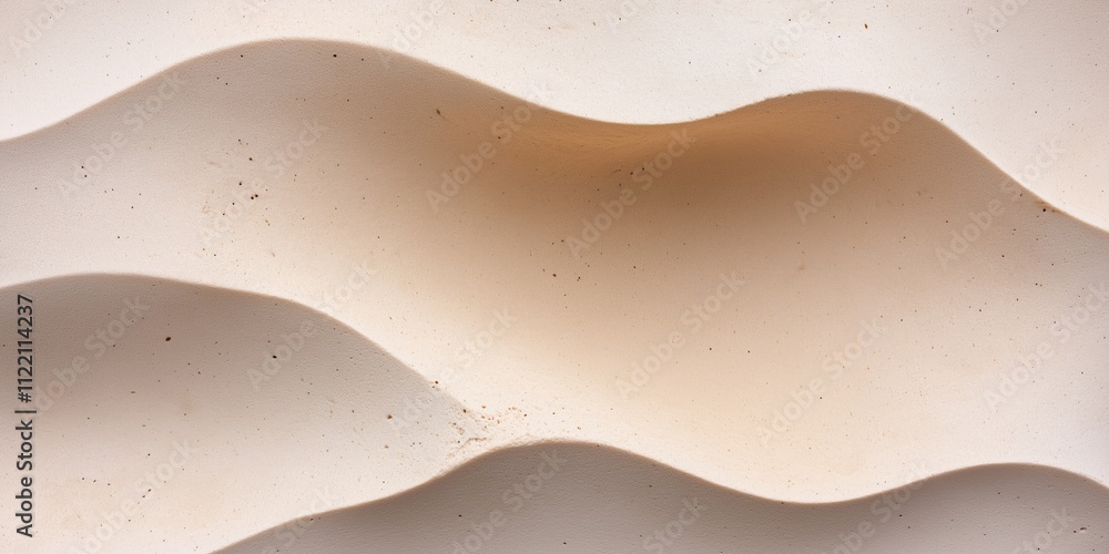 Poster the image is of a sandy beach with a wave-like pattern. the sand is white and the waves are small. s