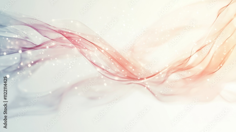 Poster colorful abstract wave pattern in soft hues.