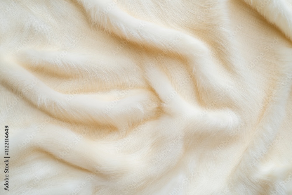 Poster a white fur texture with a slight wave pattern. the fur appears to be soft and fluffy, giving the im