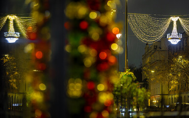 Elizabeth street in London's Belgravia decorated for Christmas