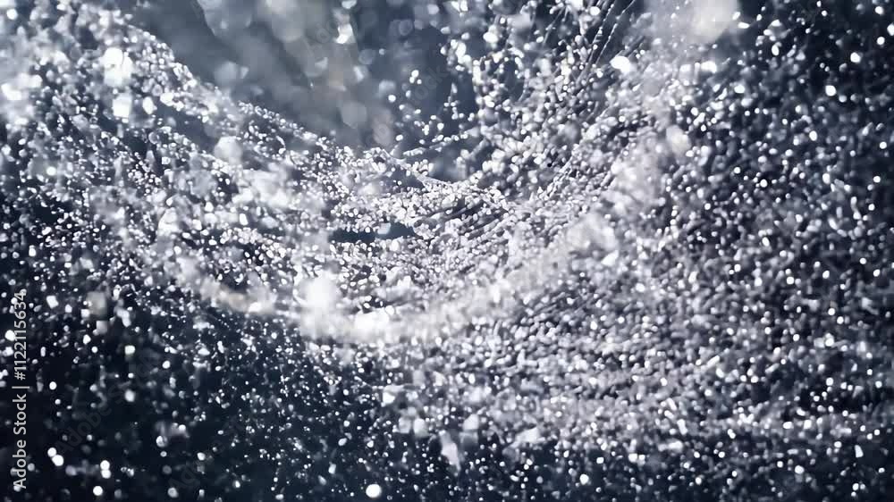 Poster Sparkling water explodes gracefully in a mesmerizing display of light and movement. Generative AI