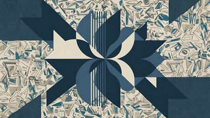 Mid-century abstract contemporary aesthetic background design set with geometric balance shapes. Abstract Art Design for prints, covers, wallpapers, wall art. Vector illustration