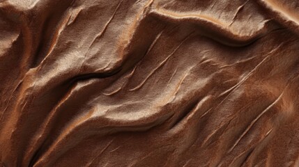 Smooth brown silk-like fabric texture with soft folds and highlights.