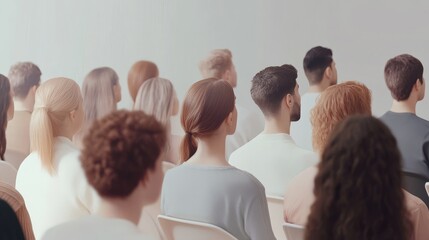 Diverse audience attending a presentation event.