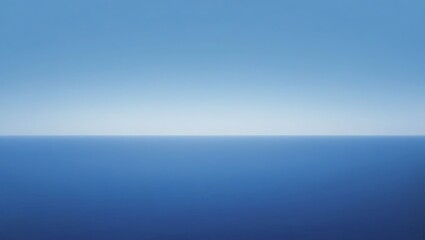 Serene Blue Sky Meets Tranquil Ocean Horizon