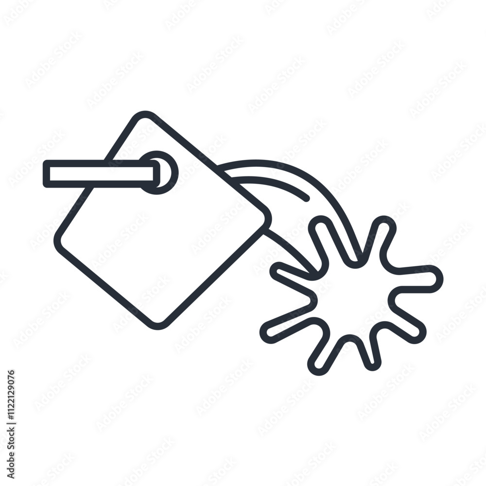 Poster bucket icon. vector.editable stroke.linear style sign for use web design,logo.symbol illustration.