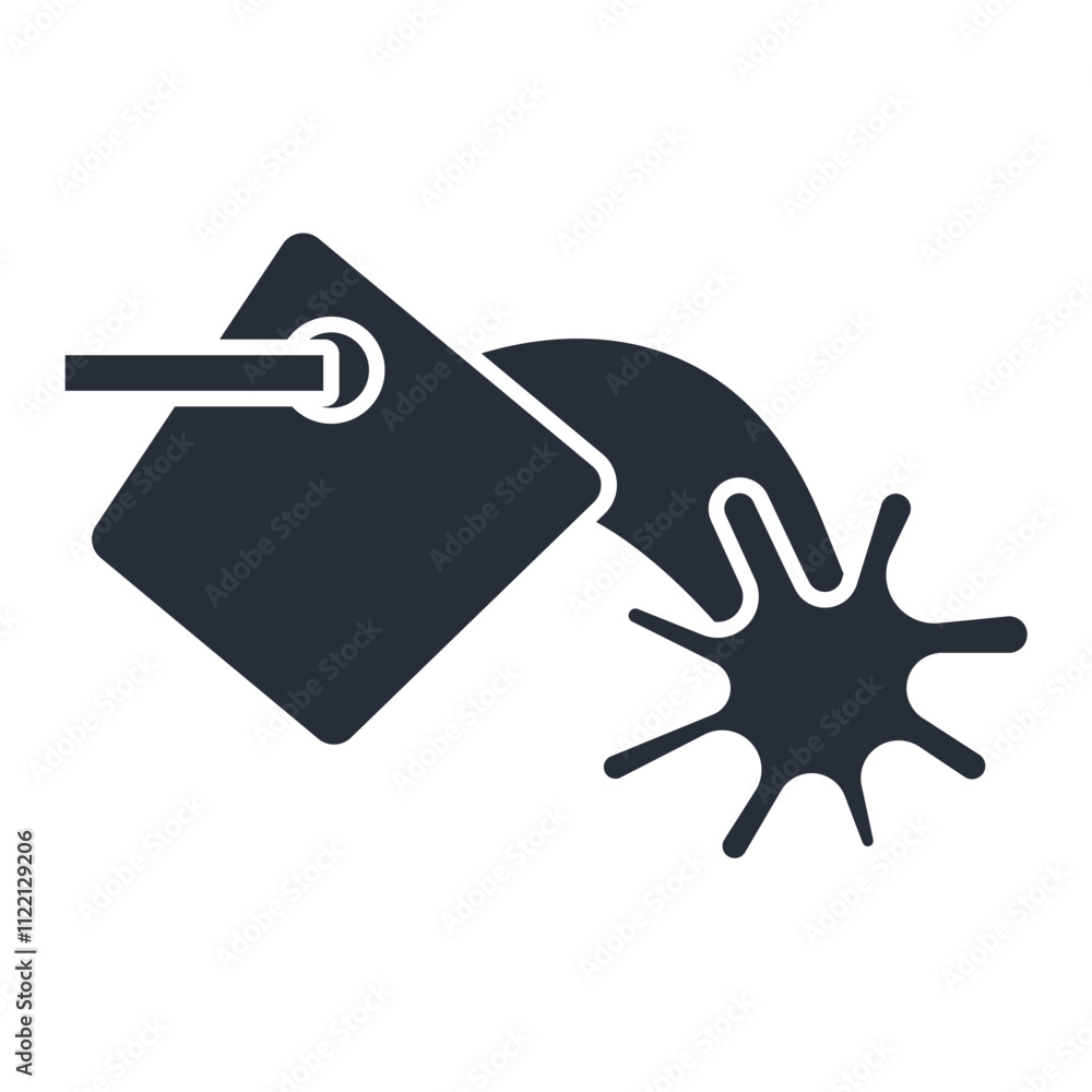 Poster bucket icon. vector.editable stroke.linear style sign for use web design,logo.symbol illustration.