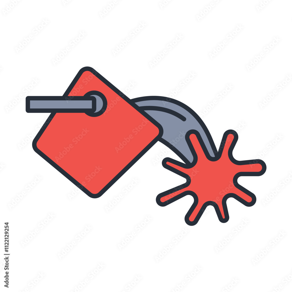 Poster bucket icon. vector.editable stroke.linear style sign for use web design,logo.symbol illustration.