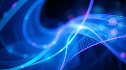 Abstract Blue Energy: An ethereal abstract background, pulsing with vibrant blue energy, evokes a sense of movement, connectivity, and innovation. Perfect for tech, science, and futuristic themes. 
