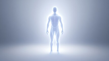 Illuminated figure symbolizing enlightenment.