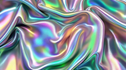 Obraz premium Iridescent fabric holographic background