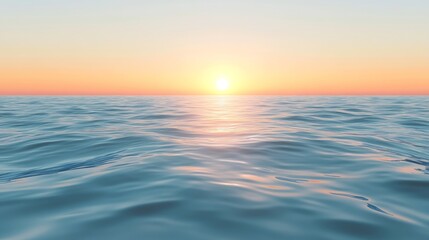 Fototapeta premium Serene ocean waves at sunset.