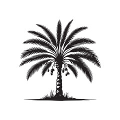 date palm with dates vector design illustration