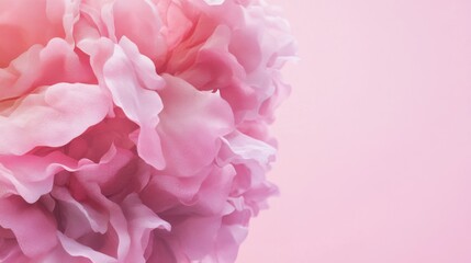 Obraz premium Soft pink flower petals on a pastel background.