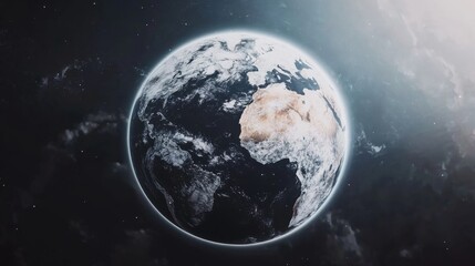 Stunning view of Earth from outer space.